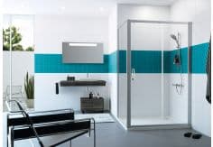 Drzwi VITALLE GARDA 1000 x 1900 mm srebrne połysk