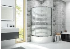 Kabina półokrągła 800 x 2070 mm Fris srebrna błyszcząca